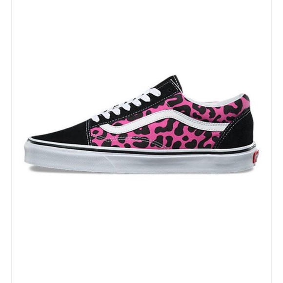 Vans old skool leopard pink black sneaker shoes - Picture 2 of 8